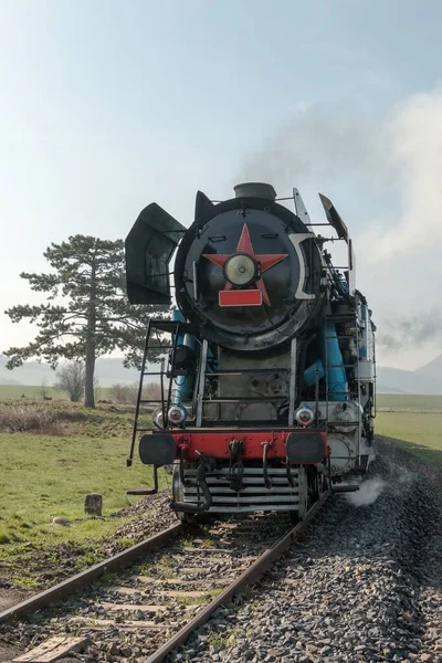 Buharlı yolcu treni geliyor. 