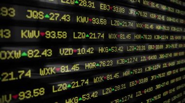 Borsa ticker döviz duvar st para iş şirketi hisseleri crash 4k