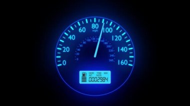 Speedometer hızlı araba otomobil hız panosu mph kph ışık 4k hızlandırmak