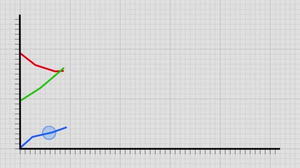 Gráfico línea gráfico puntos negocio finanzas gráfico cifras cifras dinero 4k — Vídeos de Stock