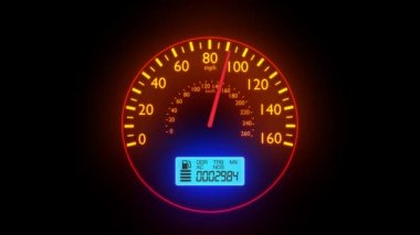 Speedometer hızlı araba otomobil hız panosu mph kph ışık 4k hızlandırmak
