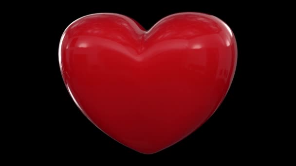 Srdce láska tlukot pulsu valentinka výročí svatby pár romantického datování smyčka 4 k — Stock video
