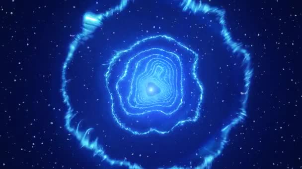 Agujero de gusano ciencia ficción ciencia ficción vuelo a través de gusano agujero estrellas 4k — Vídeos de Stock