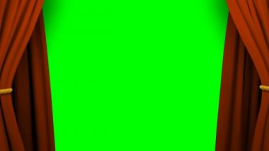 Açılış ve kapanış sahne tiyatro sinema yeşil ekran 4 k perdeler