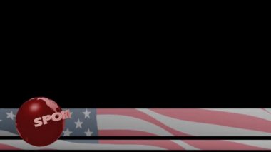 Spor haberleri alt üçüncü dünya bize Amerika bayrağı 3 Spor başlık chyron l3rd 4k