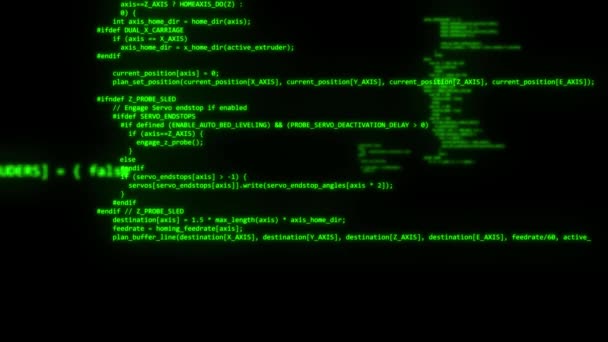 Programowanie kodu aplikacji wpisując haker programmer programista aplikacji 4k — Wideo stockowe