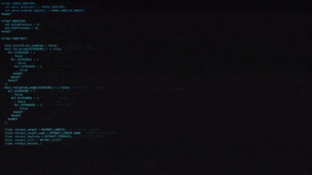 Компьютерный программирование кода набрав хакер программист кодер приложение 4k — стоковое видео