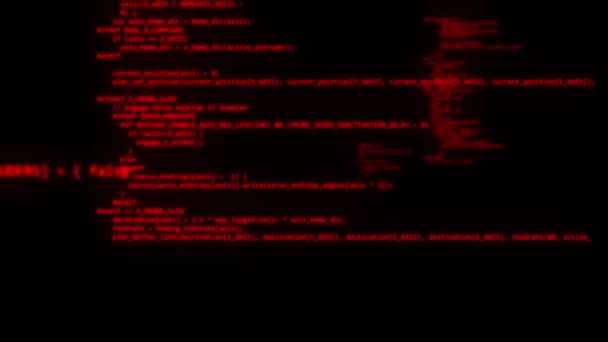 Bilgisayar programlama kodu yazarak hacker programcı coder uygulaması app 4 k — Stok video