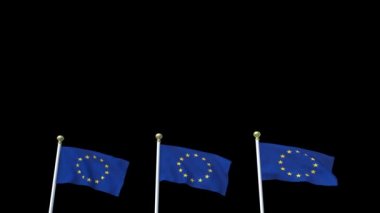 Euro Avrupa bayrak sallayarak Avro Bölgesi'ne AB Avrupa Birliği 4 k