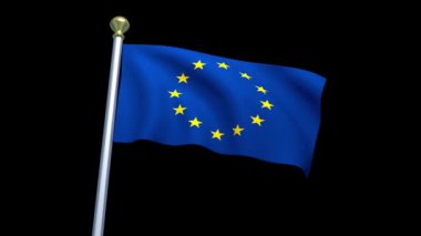 Euro Avrupa bayrak sallayarak Avro Bölgesi'ne AB Avrupa Birliği 4 k