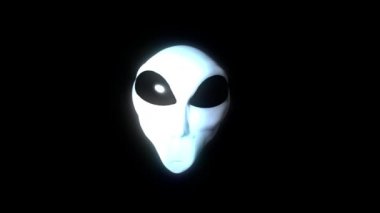 Garip dünya dışı gri ufo 4 k yabancı gri baş yüz