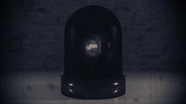 Police lumière clignotant police danger sirène flics crime voiture vintage 4k 