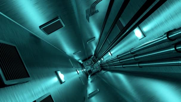 Подъемник шахты лифта бункер хранилище безопасное ядерное оборудование 4k — стоковое видео
