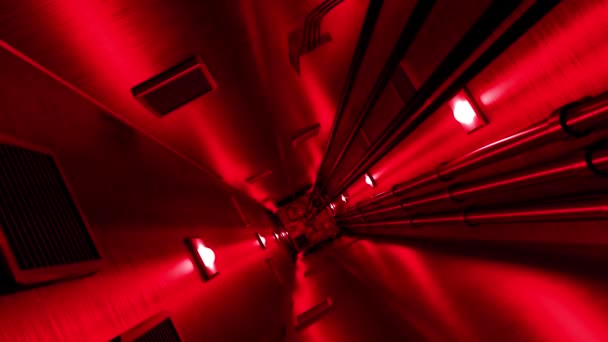 Elevator shaft lift shaft bunker vault safe nuclear machinery 4k — Stock Video