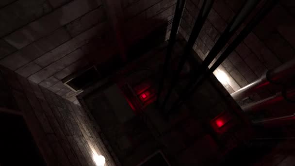 Ascenseur arbre ascenseur arbre bunker coffre-fort machines nucléaires 4k 