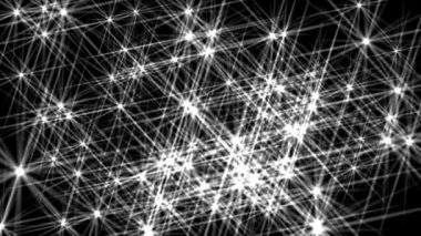 Pırıl pırıl parlayan pırıltı yıldız ışıkları kızdırma arka plan 4 k mercek parlaması