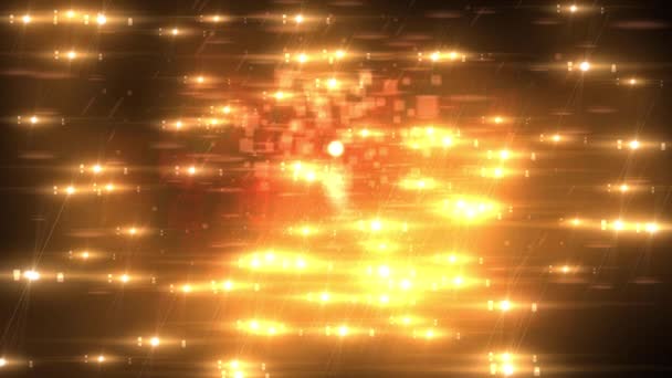Lencse fényfolt habzó a ragyogó csillogás star lámpák fénye háttér 4k — Stock videók