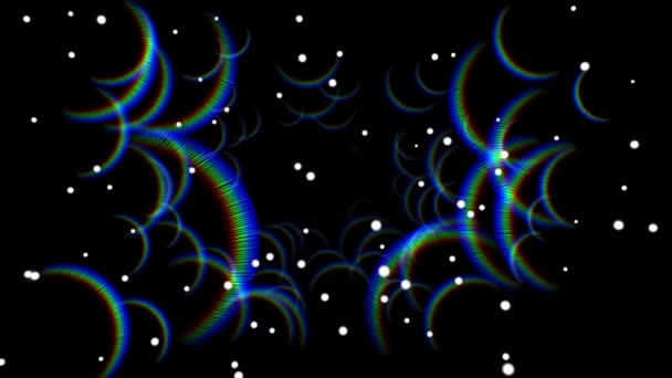 Linsenschlag funkelnd glühend funkelnde Sternenlichter leuchten Hintergrund 4k — Stockvideo