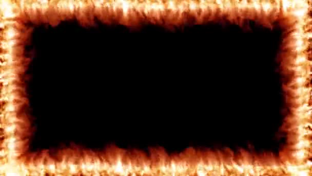 Flamme de feu frontière superposition effets de chaleur chaude 4k 