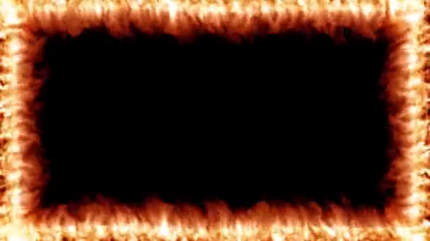 Fire flame border overlay hot heat effects 4k — Stock Video