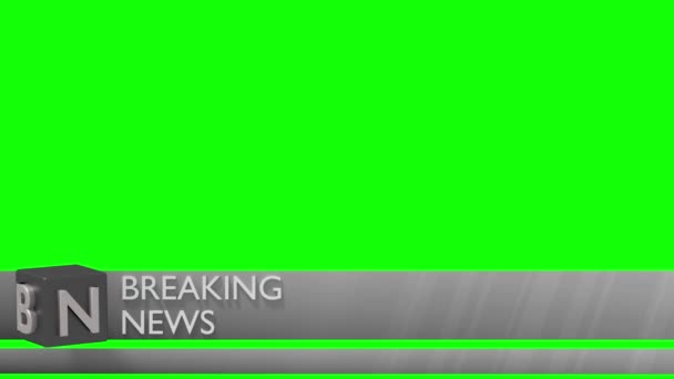 Breaking news alsó harmadik 3rd chyron l3rd hurok 4k — Stock videók