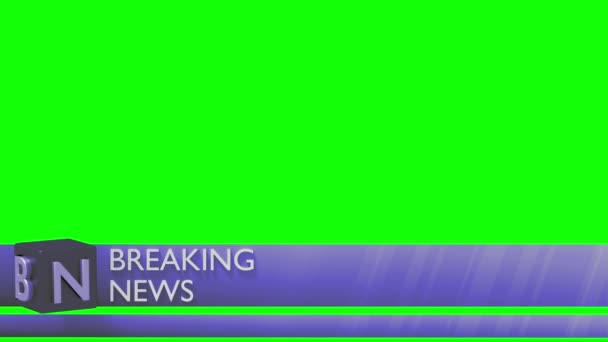 Breaking news dolnej trzeciej 3 chyron l3rd pętli 4k — Wideo stockowe