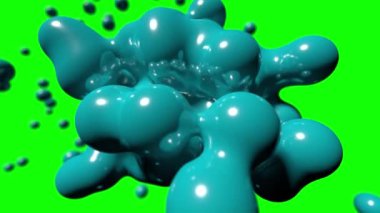 Soyut teknik biyo sıvı kan kimyasal boya arka plan döngü 4 k yüzen blob