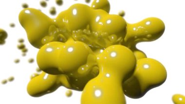 Soyut teknik biyo sıvı kan kimyasal boya arka plan döngü 4 k yüzen blob