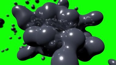 Soyut teknik biyo sıvı kan kimyasal boya arka plan döngü 4 k yüzen blob