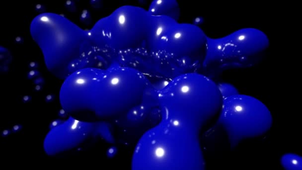 Blob 浮动抽象科技生物液体血液化学漆背景环 4 k — 图库视频影像