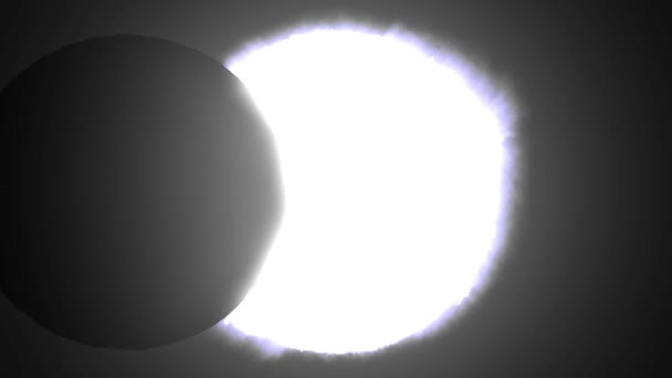Sol eclipse solar lua planeta terra espaço sistema cósmico 4k — Vídeo de Stock