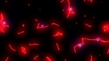 Elektriksel yay neon yıldırımı gelecek vr voltaj parlaklık vektör döngüsü 4k