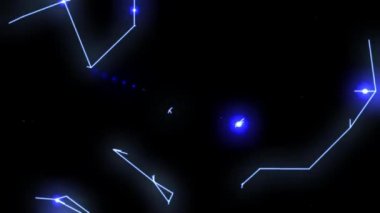 Elektriksel yay neon yıldırımı gelecek vr voltaj parlaklık vektör döngüsü 4k