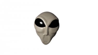 Uzaylı gri baş yüzü ürpertici dünya dışı gri Mars yaratık ufo 4k 4k