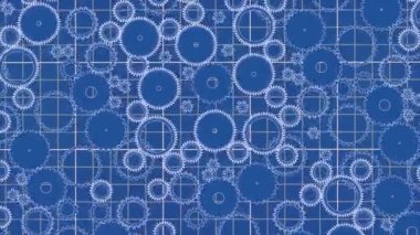 Sistem şanzıman blueprint mekanizması 4 k dönen dişli çarkları