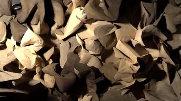 Paño de papel de virutas de madera abstracto telón de fondo pulsante 4K — Vídeos de Stock