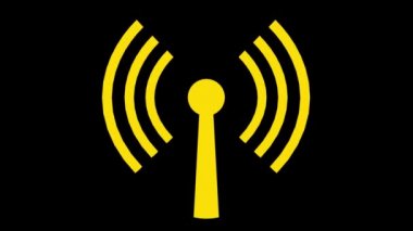 Wifi kablosuz internet ağ net web bağlantı simgesi logo wi-fi wi fi 4k