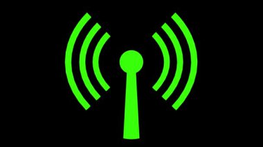 Wifi kablosuz internet ağ net web bağlantı simgesi logo wi-fi wi fi 4k