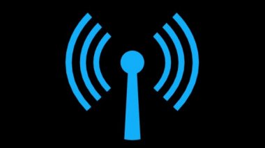 Wifi kablosuz internet ağ net web bağlantı simgesi logo wi-fi wi fi 4k
