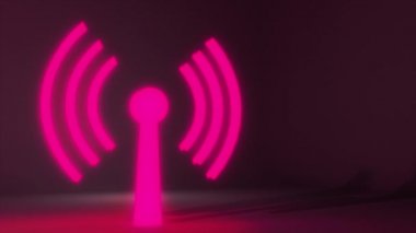 Wifi kablosuz internet ağ net web bağlantı simgesi logo wi-fi wi fi 4k