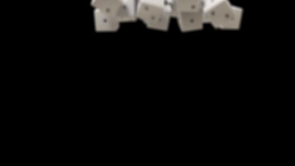 Гральна кістка коченню повільному крупним планом Dof казино, азартні ігри ігрові Вегас 4 к — стокове відео