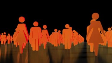 4 k erkek kadın kalabalık kişi simgeleri iş takım cinsiyet cinsiyet