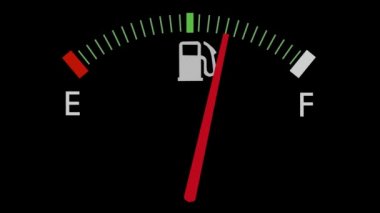 Yakıt göstergesi tam dolu araba gösterge paneli 4K