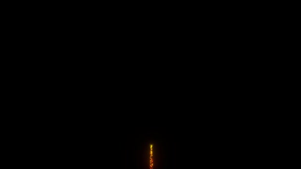 Fogos de artifício saturn foguete argamassa celebração exibição 4 julho 5 novembro 4K — Vídeo de Stock
