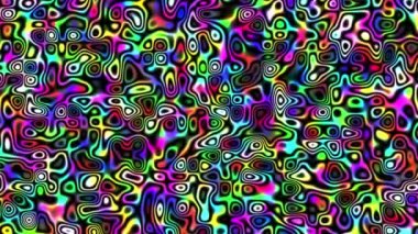 Psychedelic arka plan hippi trippy uyuşturucu halüsinasyon 4k