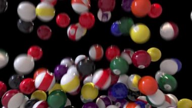Havuz bilardo topları ekran geçiş bileşik kaplaması 4 k doldurun