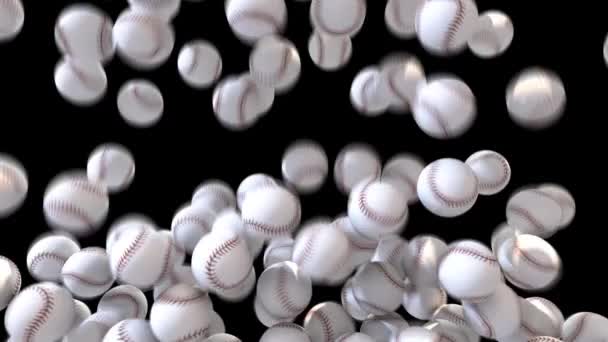 Baseball vyplnit obrazovku přechod překrytí kompozitní 4k — Stock video