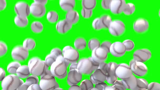 Baseball Füllen Bildschirm Übergang Overlay Composite 4k — Stockvideo