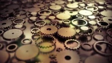 Sistem şanzıman izle mekanizması 4 k dönen dişli çarkları