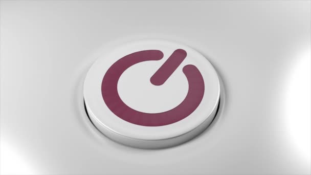 Interruptor de botón de encendido encendido tecnología smartphone ordenador TV gadget dispositivo 4K — Vídeos de Stock